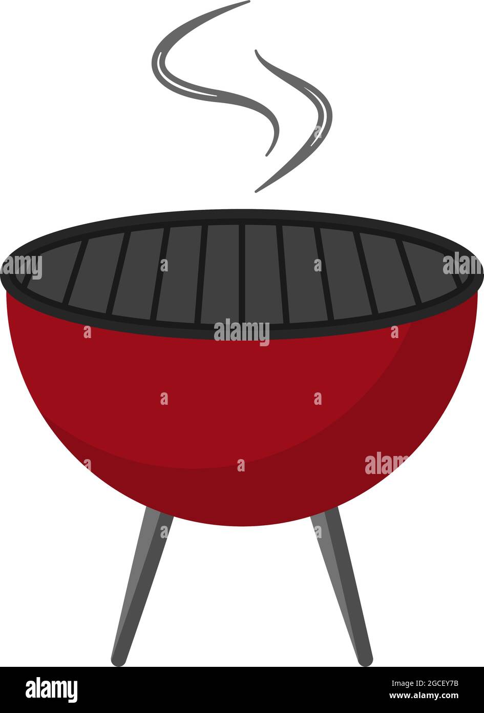 Grill oder BBQ Grill in Vektor-Symbol Stock Vektor
