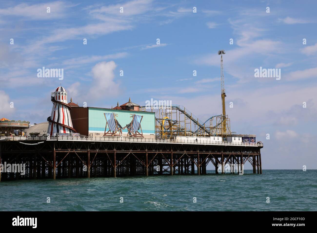 2021 08 03: Blick auf den Brighton Palace Pier Stockfoto