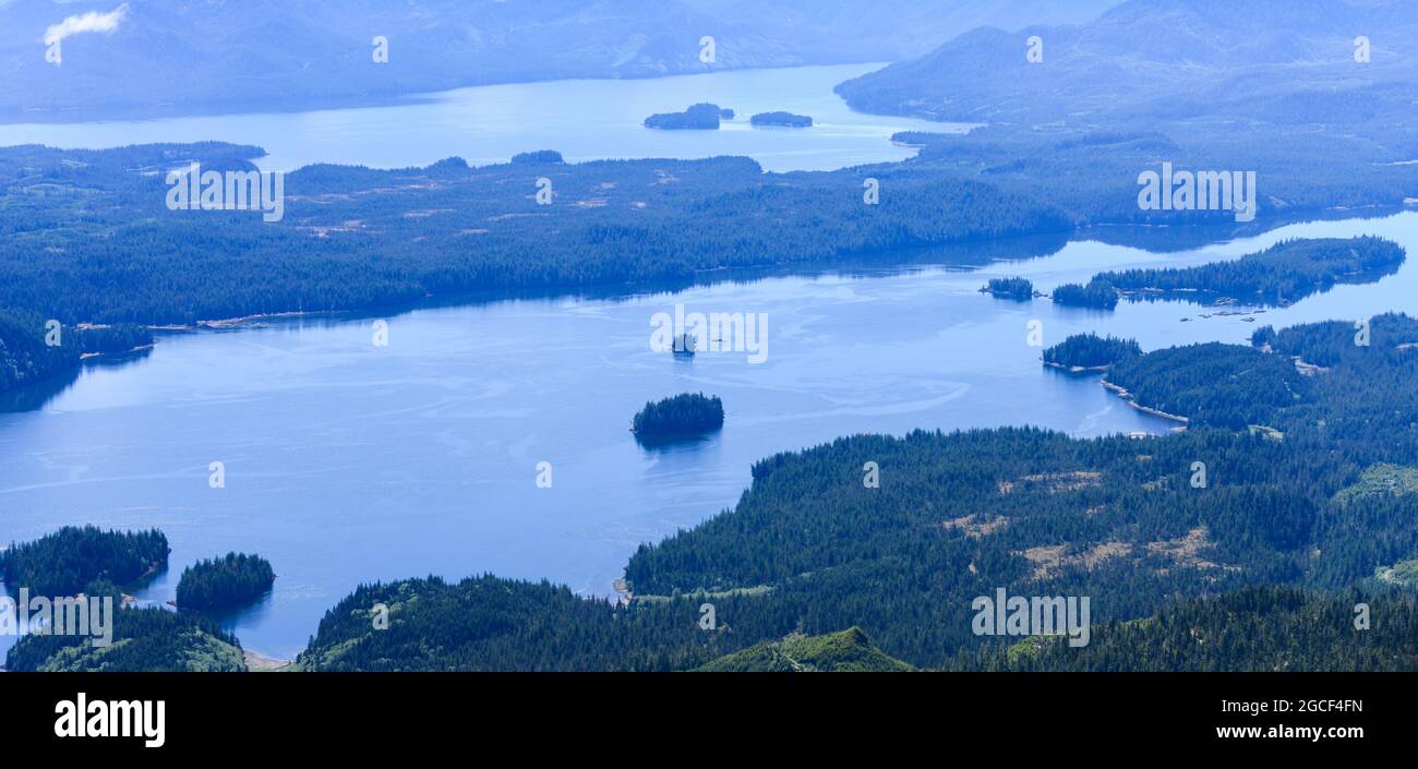 Luftaufnahme des Misty Fjords National Monument, Alaska, USA. Stockfoto