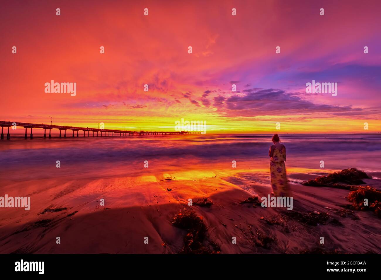 Sonnenuntergang In San Diego, Kalifornien Stockfoto