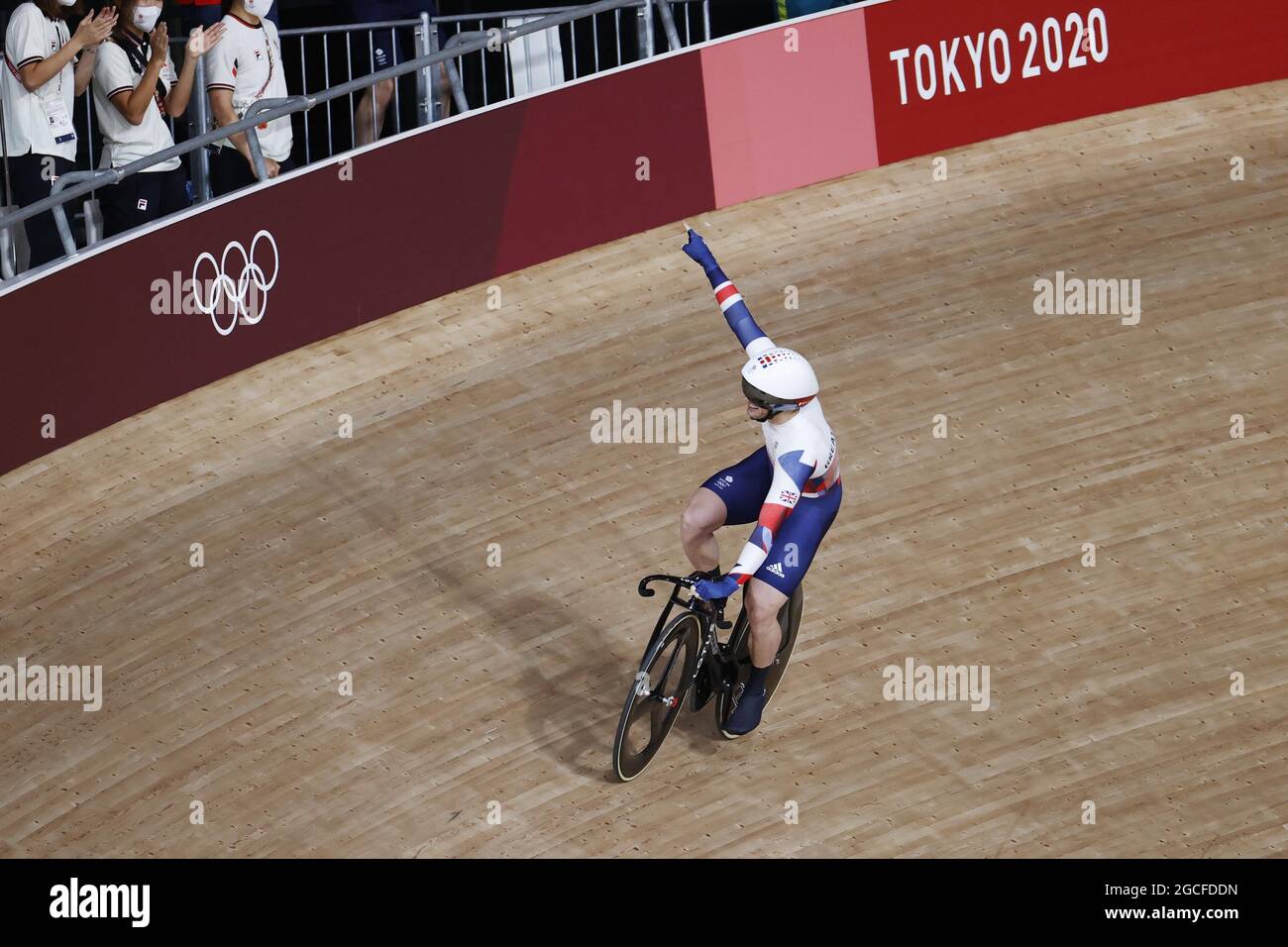 KENNY Jason (GBR) Goldmedaille während der Olympischen Spiele Tokio 2020, Radrennbahn Männer Keirin Finale 1-6 am 8. August 2021 auf dem Izu Velodrome in Izu, Japan - Foto Foto Kishimoto / DPPI Stockfoto