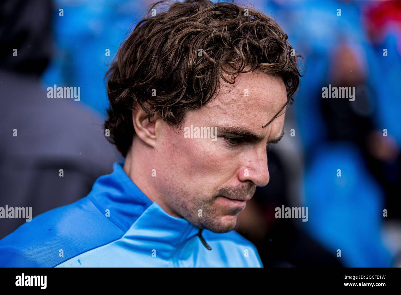 Randers, Dänemark. August 2021. Erik Marxen (11) vom Randers FC geht in die 3F Superliga zwischen dem Randers FC und Soenderjyske im Cepheus Park in Randers. (Foto: Gonzales Photo/Alamy Live News Stockfoto