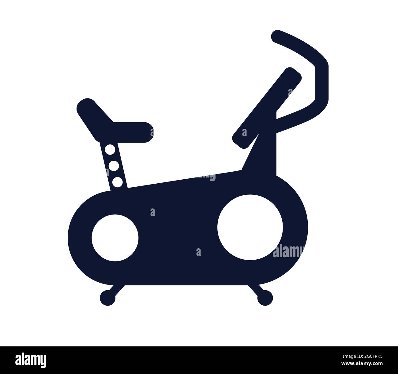 Hometrainer Symbol Fitness-Training Fahrrad Übung Vektor Illustration Symbol Stock Vektor