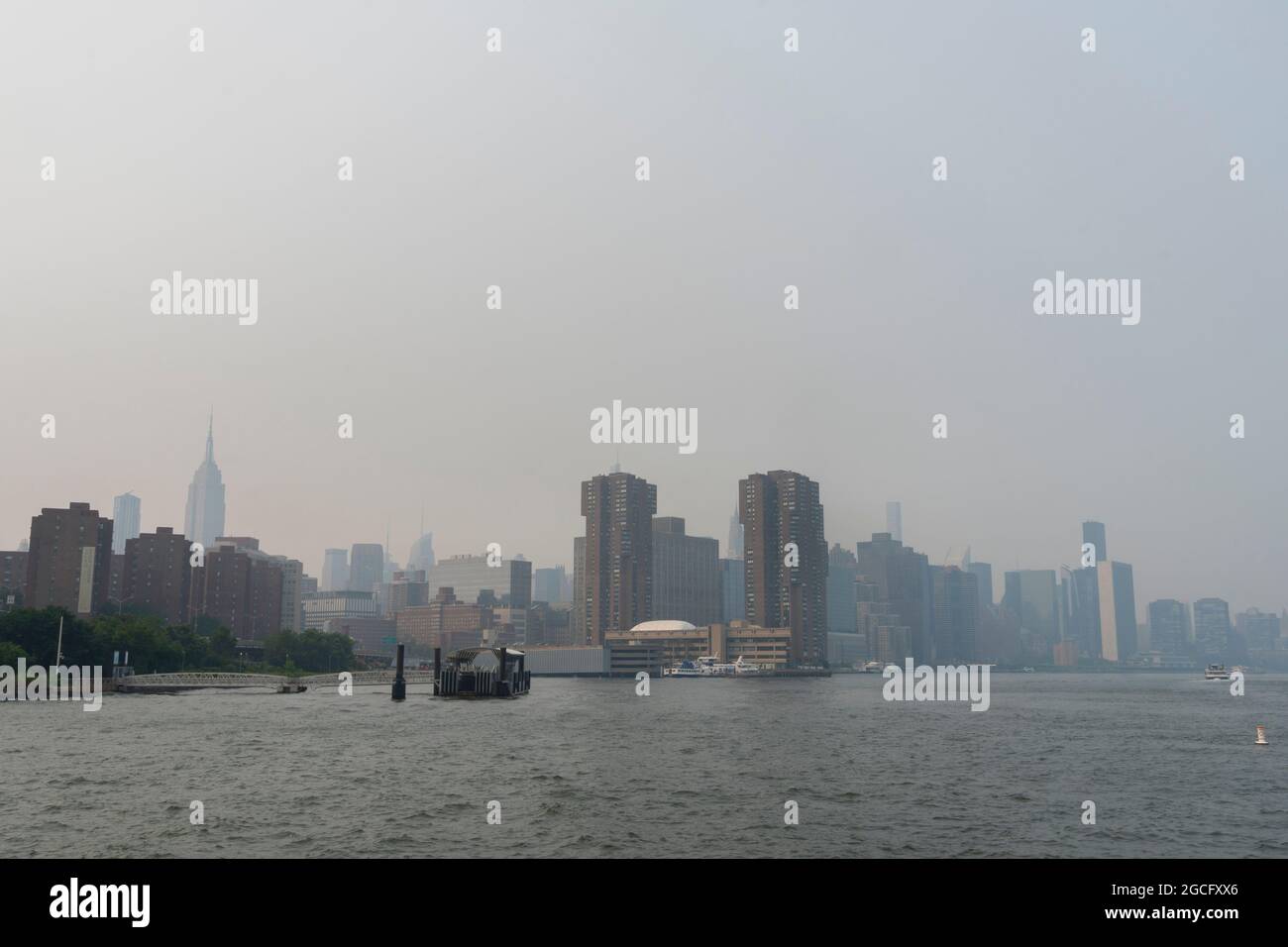 West United State Wildfire Rauch erreichte NYC Stockfoto