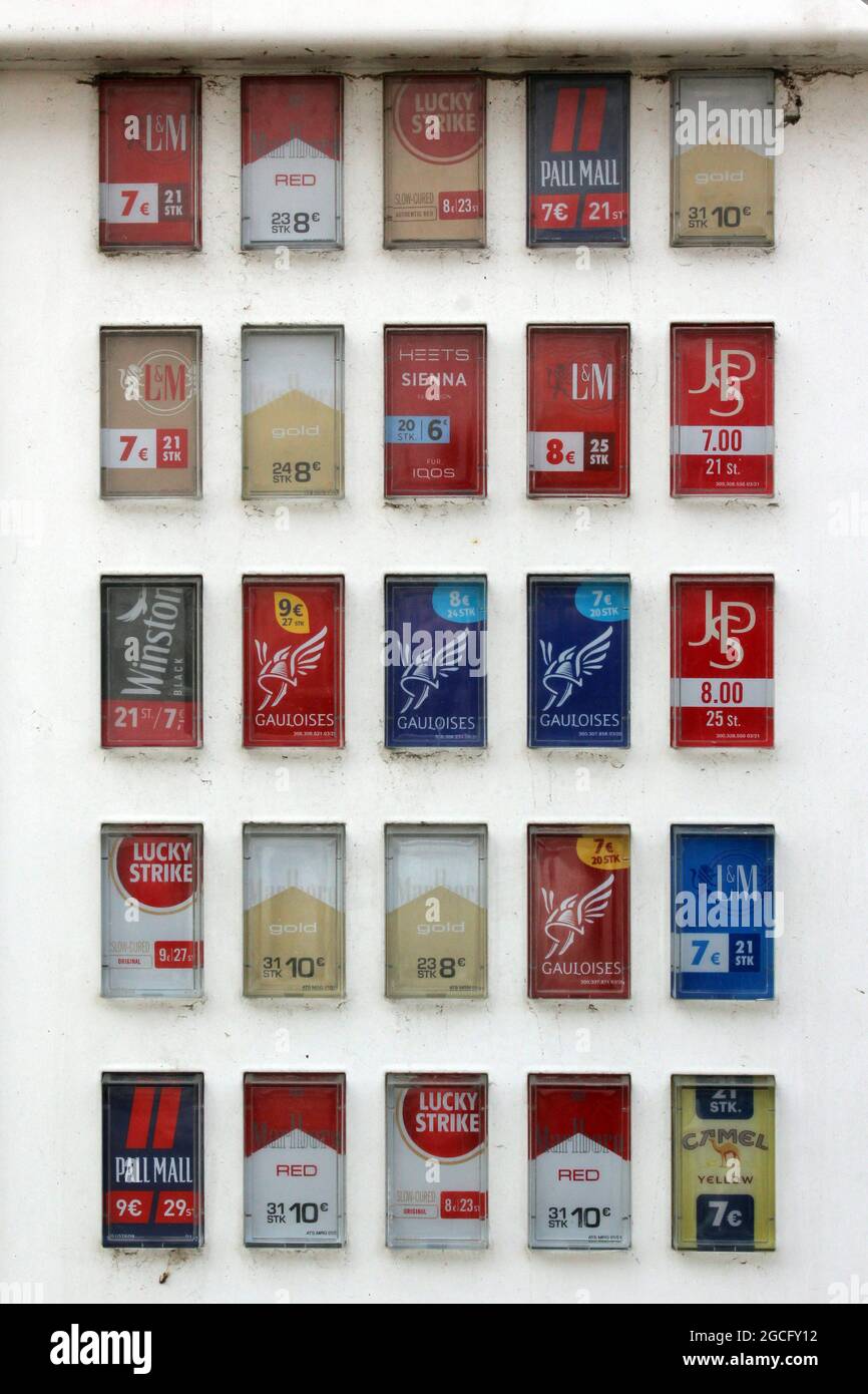 Zigarettenautomat auf Deutschland Stockfoto