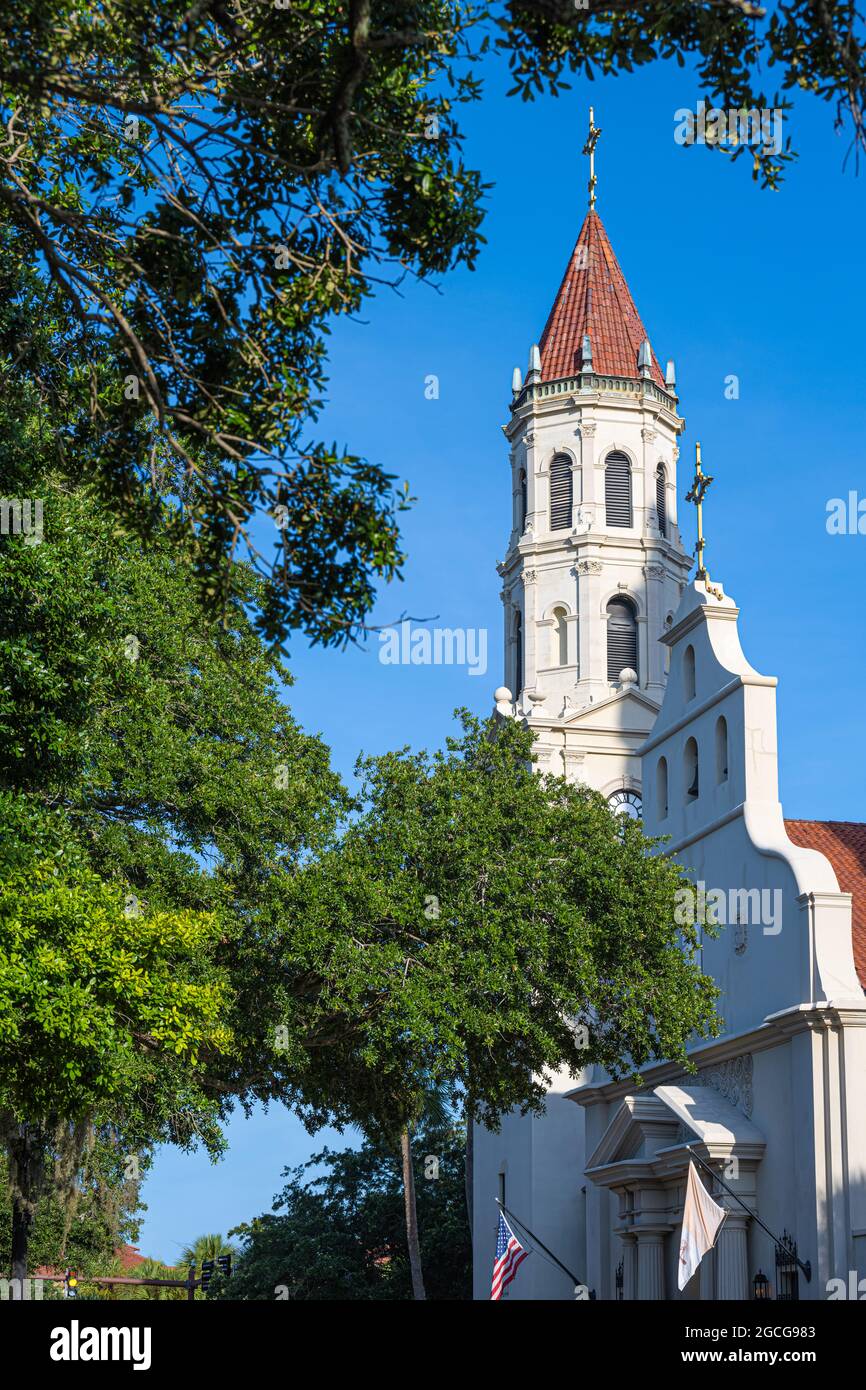 Cathedral Basilica of St. Augustine, ein historisches Wahrzeichen der USA im historischen Viertel von St. Augustine, Florida. (USA) Stockfoto