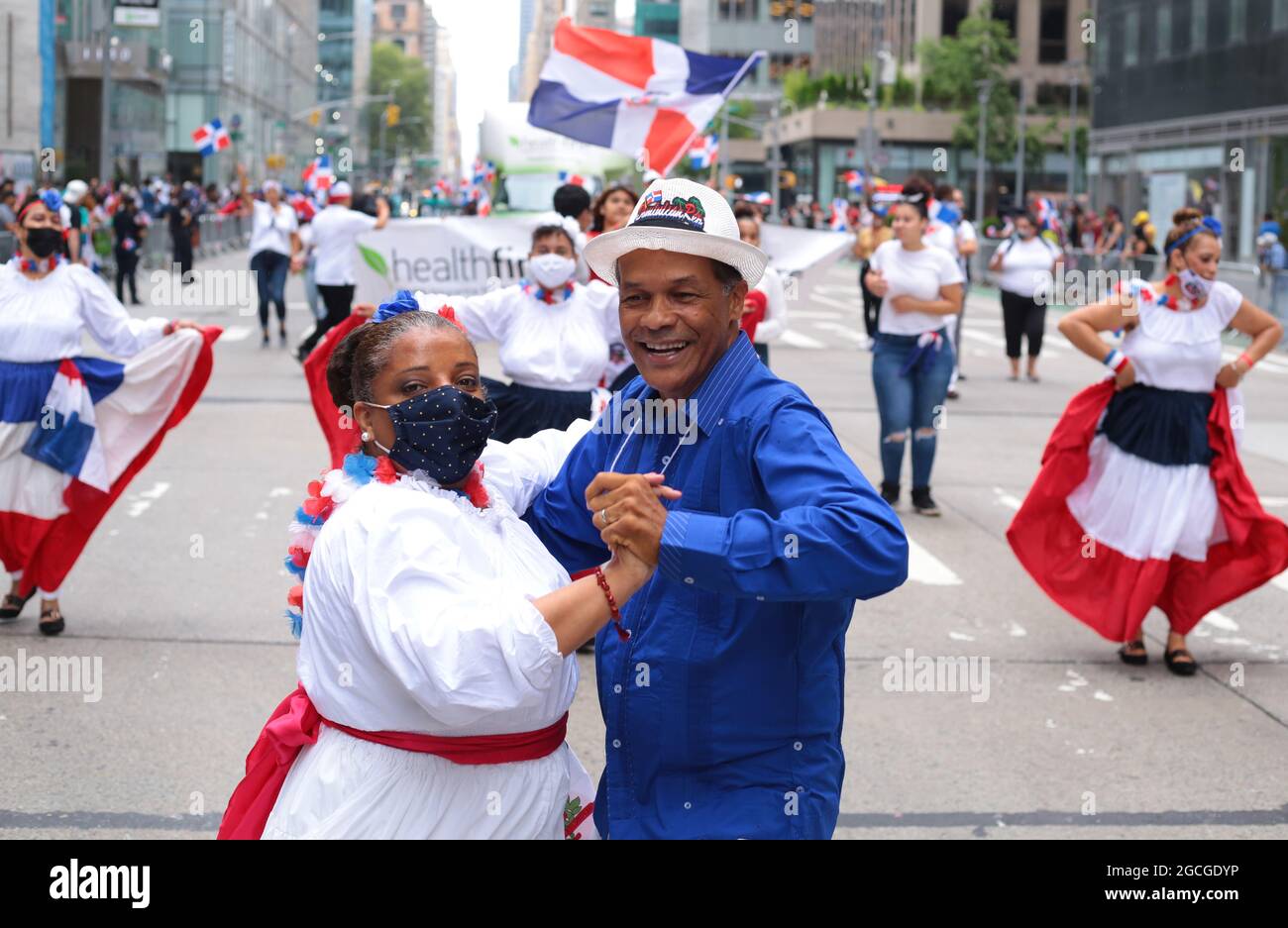 Jährliche Parade zum Puerto-ricanischen Tag in Manhattan, New York. Stockfoto