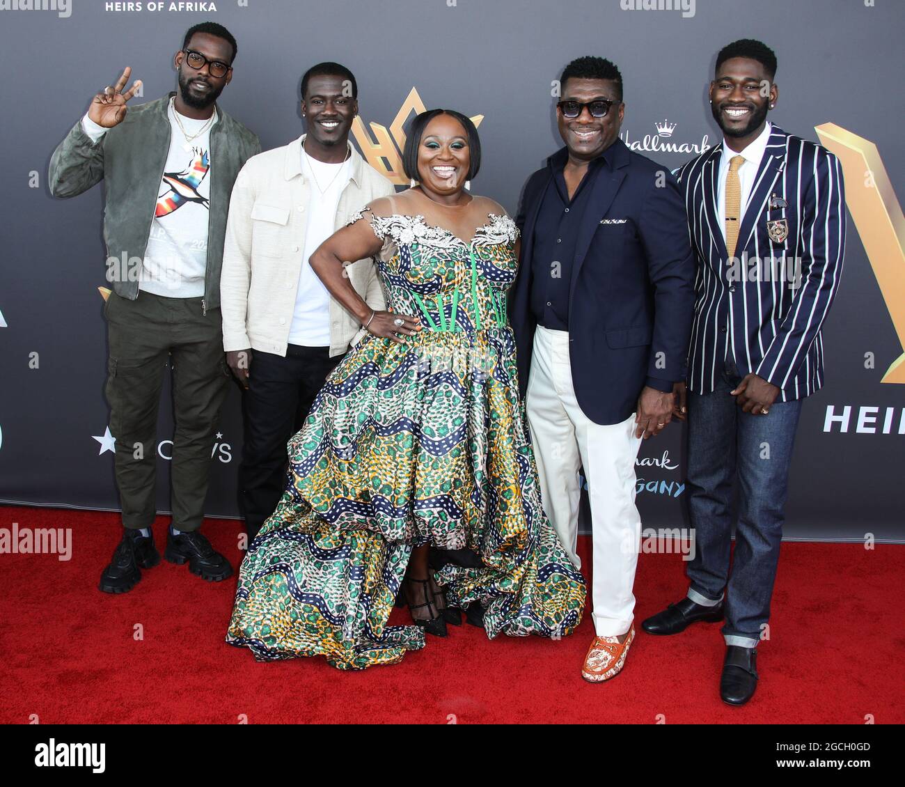 Marina Del Rey, Usa. August 2021. MARINA DEL REY, LOS ANGELES, KALIFORNIEN, USA - 08. AUGUST: Kofi Siriboe, Kwesi Boakye, Koshie Mills, Kwame Boakye und Kame Boakeng werden am 8. August 2021 im Marina del Rey Marriott Hotel in Marina del Rey, Los Angeles, Kalifornien, USA, zum 4. Mal jährlich stattfindenden International Women of Power Awards verliehen. (Foto: Xavier Collin/Image Press Agency/Sipa USA) Quelle: SIPA USA/Alamy Live News Stockfoto