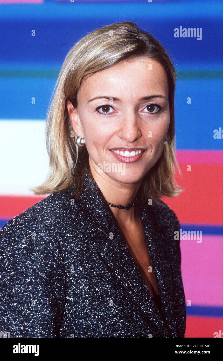 Susanne Kripp, deutsche Moderatorin, Portrait um 1999. Susanne Kripp, deutsche TV-Moderatorin, Porträt um 1999. Stockfoto