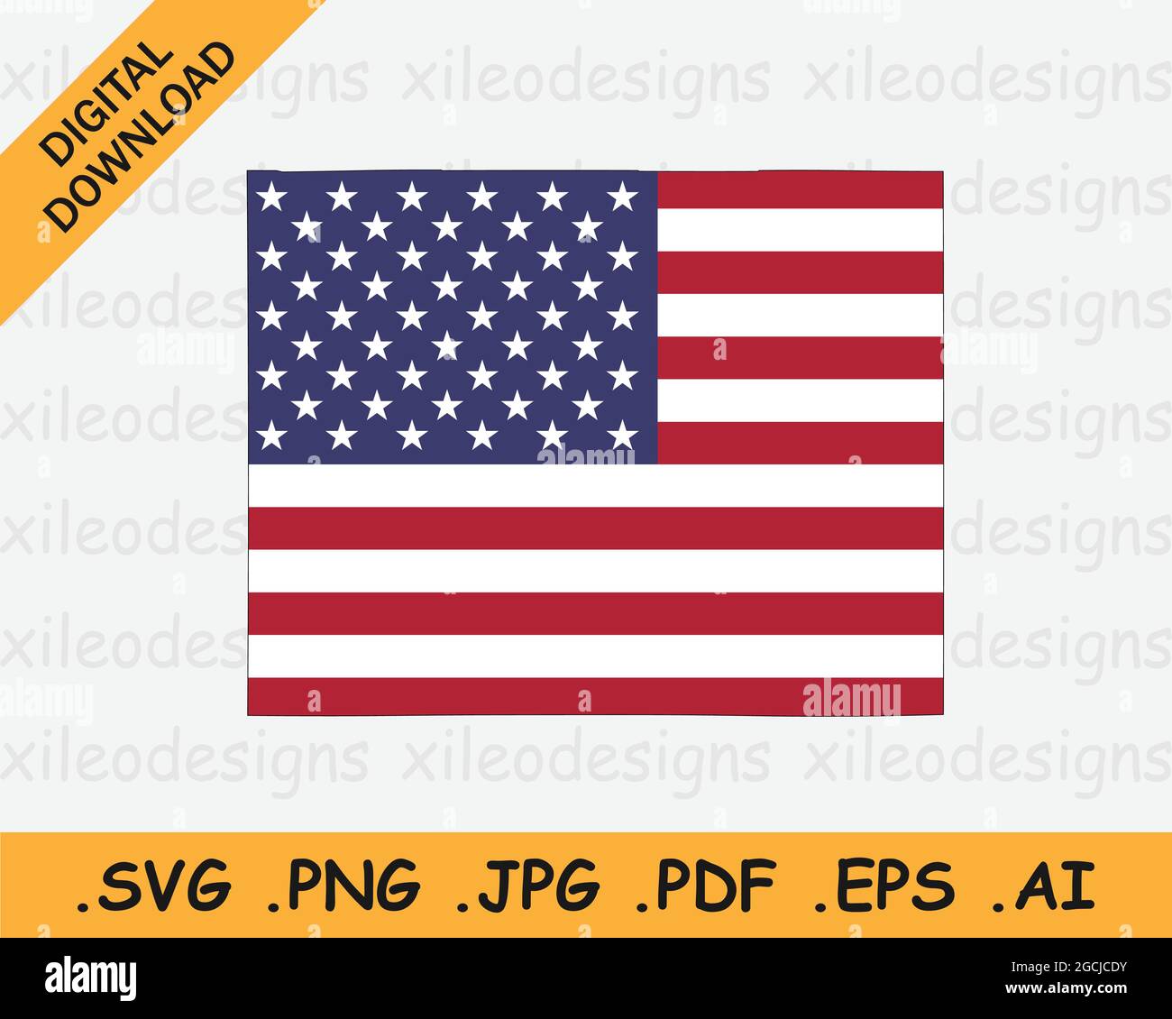 Wyoming Karte auf amerikanischer Flagge. WY, USA State Map auf US-Flagge. Symbol „EPS-Vektorgrafik Clipart“ Stock Vektor