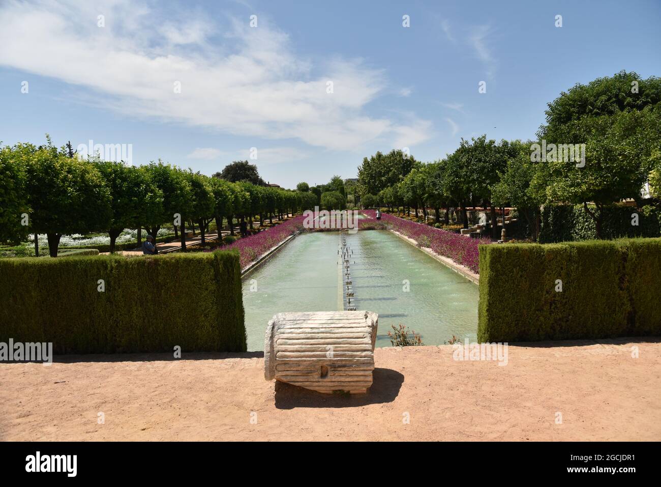 Córdoba Andalucía España jardines de el alcázar de los reyes cristianos 2021 Stockfoto