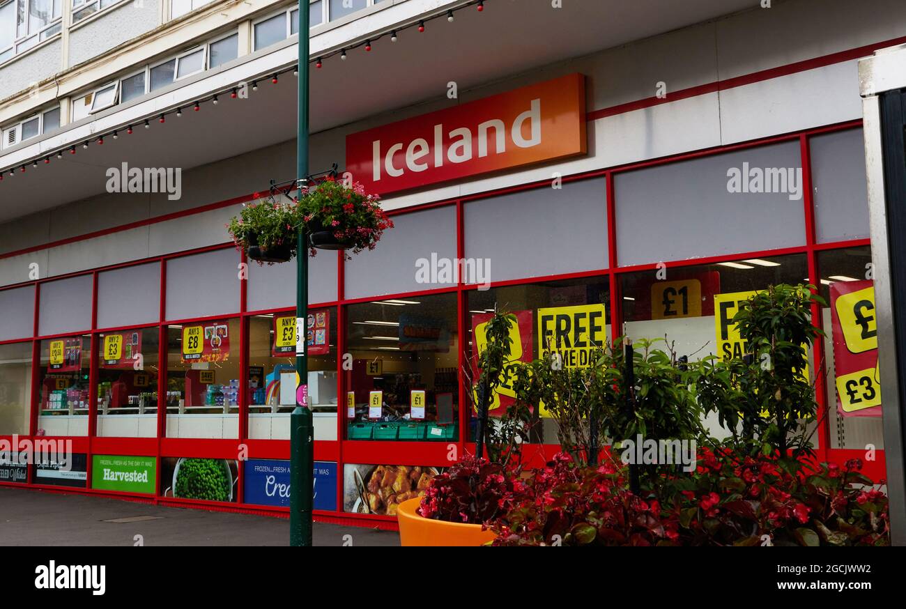 Island Shop und Logo gesehen Bognor Regis, UK. Stockfoto