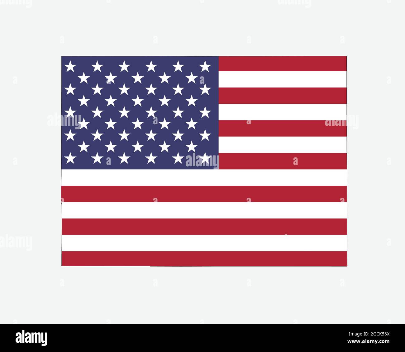 Colorado Karte auf amerikanischer Flagge. CO, USA State Map auf US-Flagge. Symbol „EPS-Vektorgrafik Clipart“ Stock Vektor