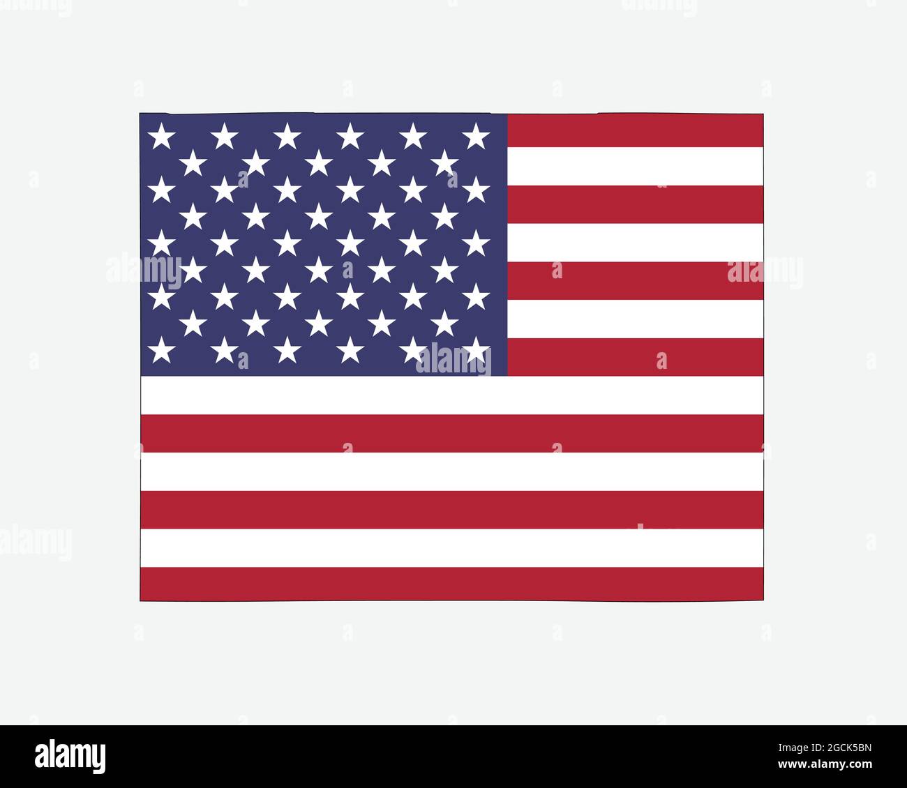 Wyoming Karte auf amerikanischer Flagge. WY, USA State Map auf US-Flagge. Symbol „EPS-Vektorgrafik Clipart“ Stock Vektor
