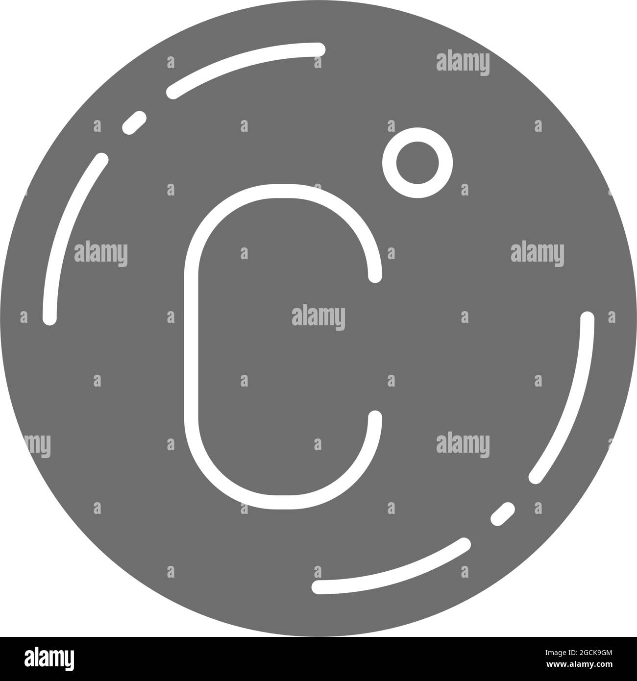 Vektortemperatur in Celsius, graues Thermometer-Symbol. Stock Vektor