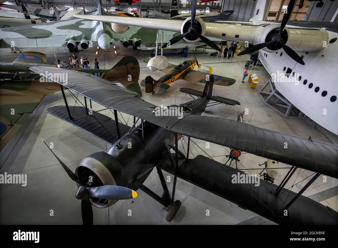 Duxford Imperial war Museum Foto von Brian Harris 5. August 2021 IMW Duxford, Cambridgeshire England Großbritannien. Fairey Swordfish Mk III Flugzeuge auf Displ Stockfoto