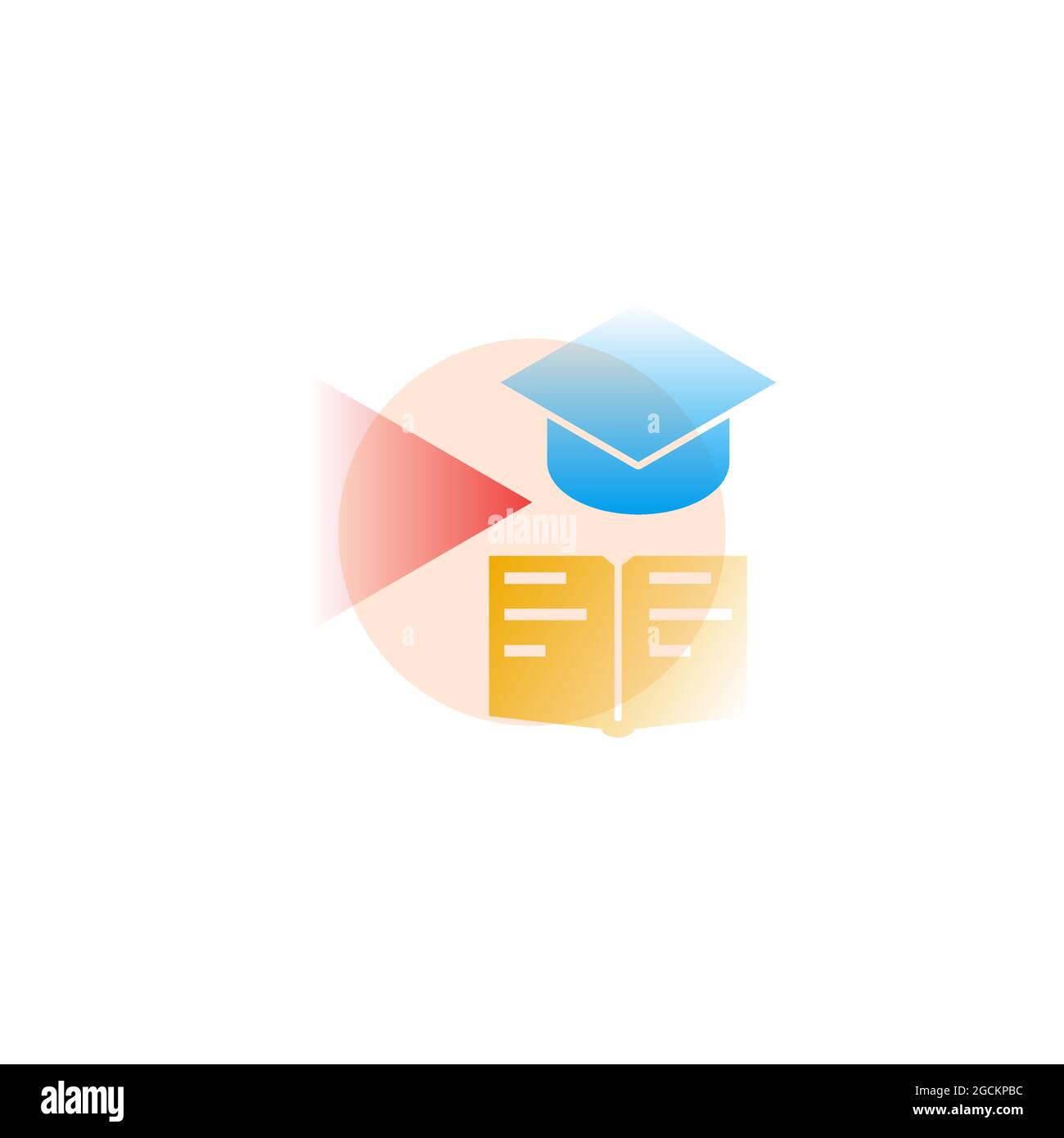 Lernprogramm. Vektorsymbol im Verlaufsstil. Bearbeitbare Illustration Stock Vektor