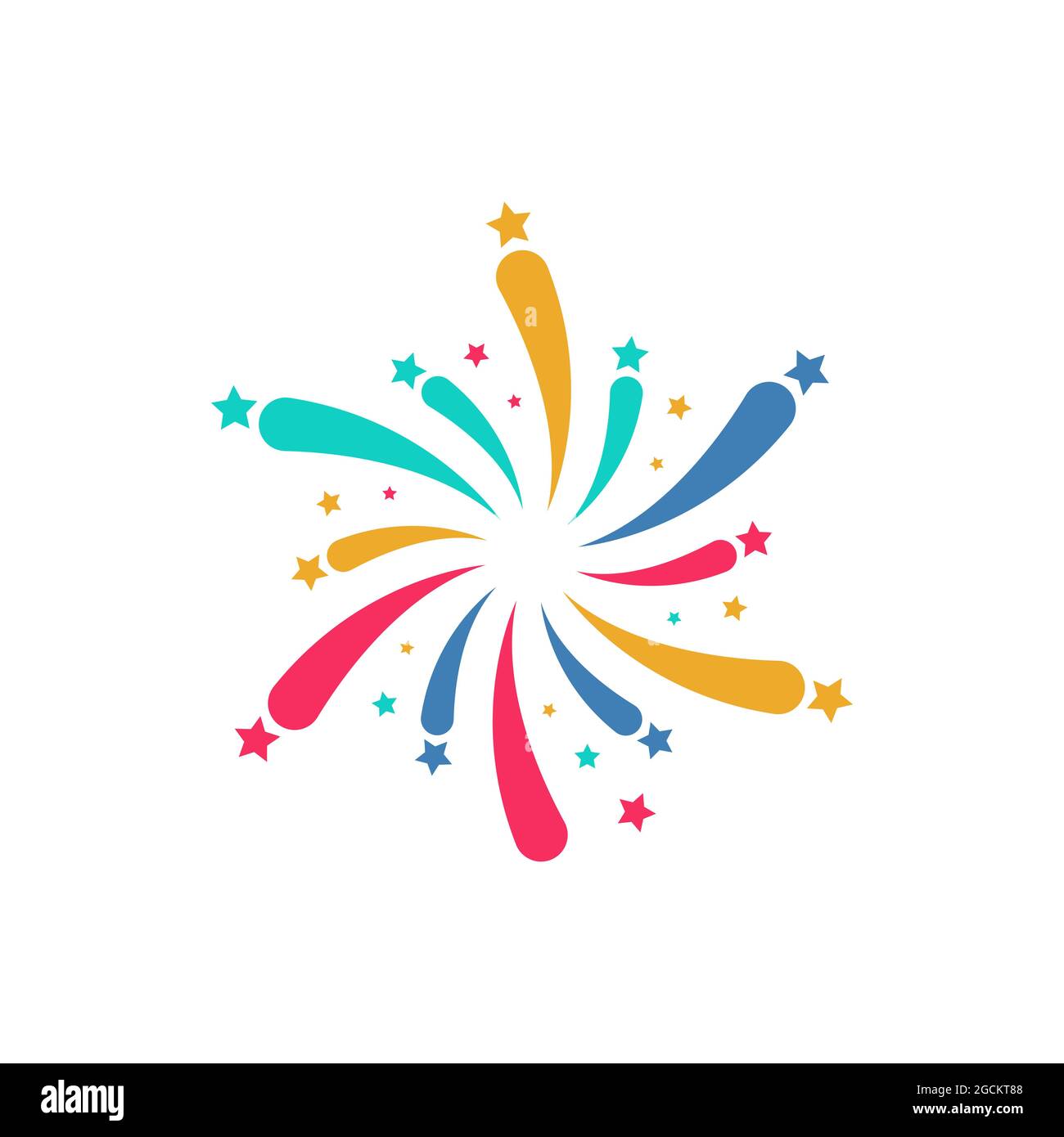 Feuerwerk Vektor icon Abbildung Design Template Stock Vektor