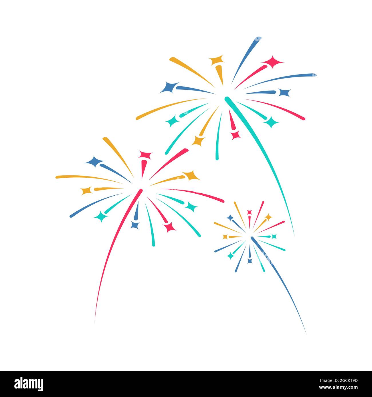 Feuerwerk Vektor icon Abbildung Design Template Stock Vektor