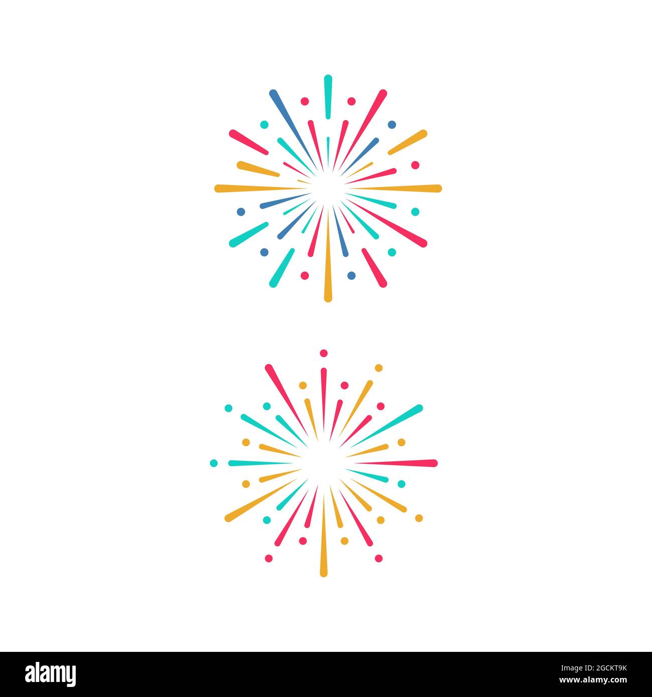 Feuerwerk Vektor icon Abbildung Design Template Stock Vektor