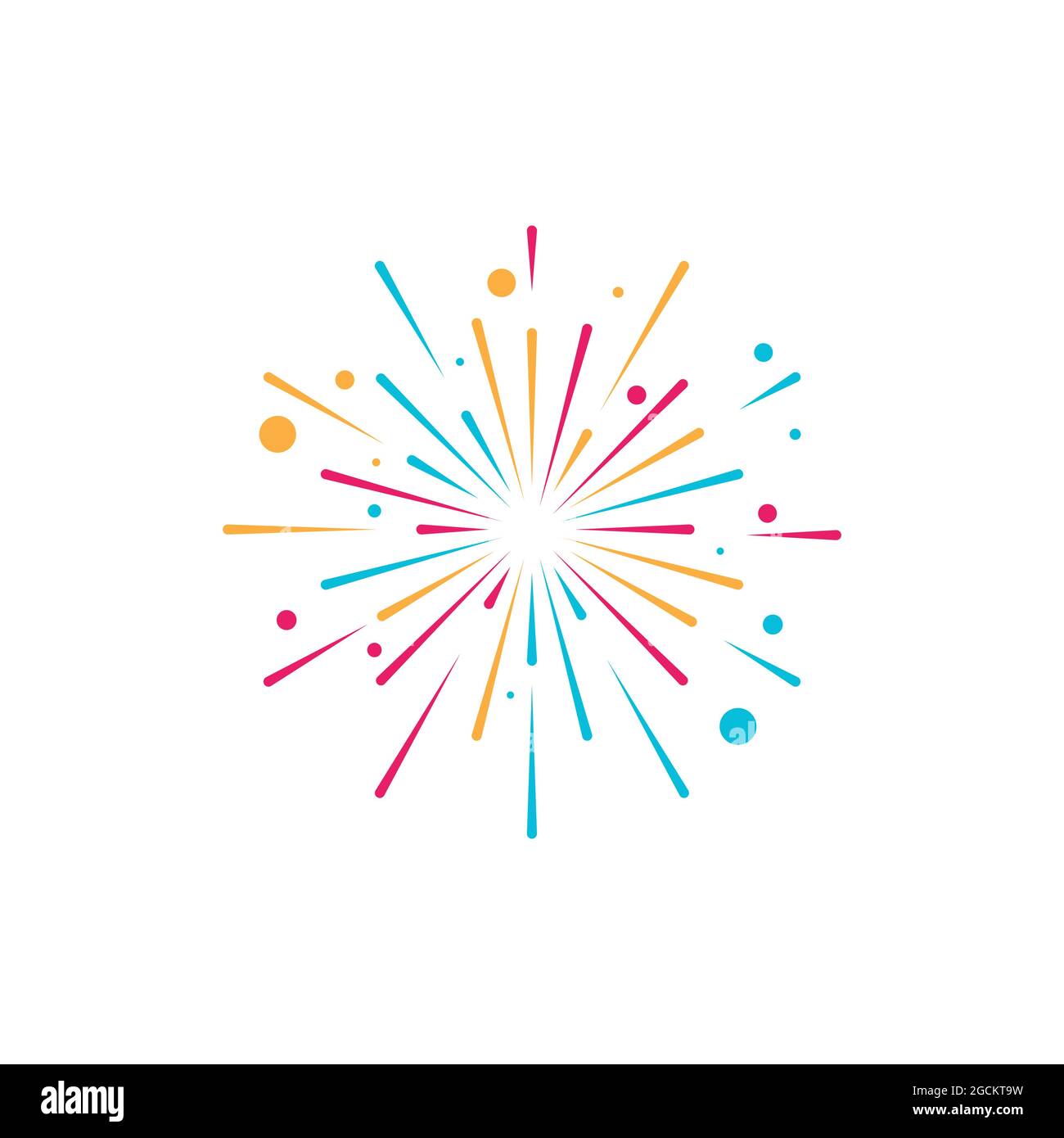 Feuerwerk Vektor icon Abbildung Design Template Stock Vektor