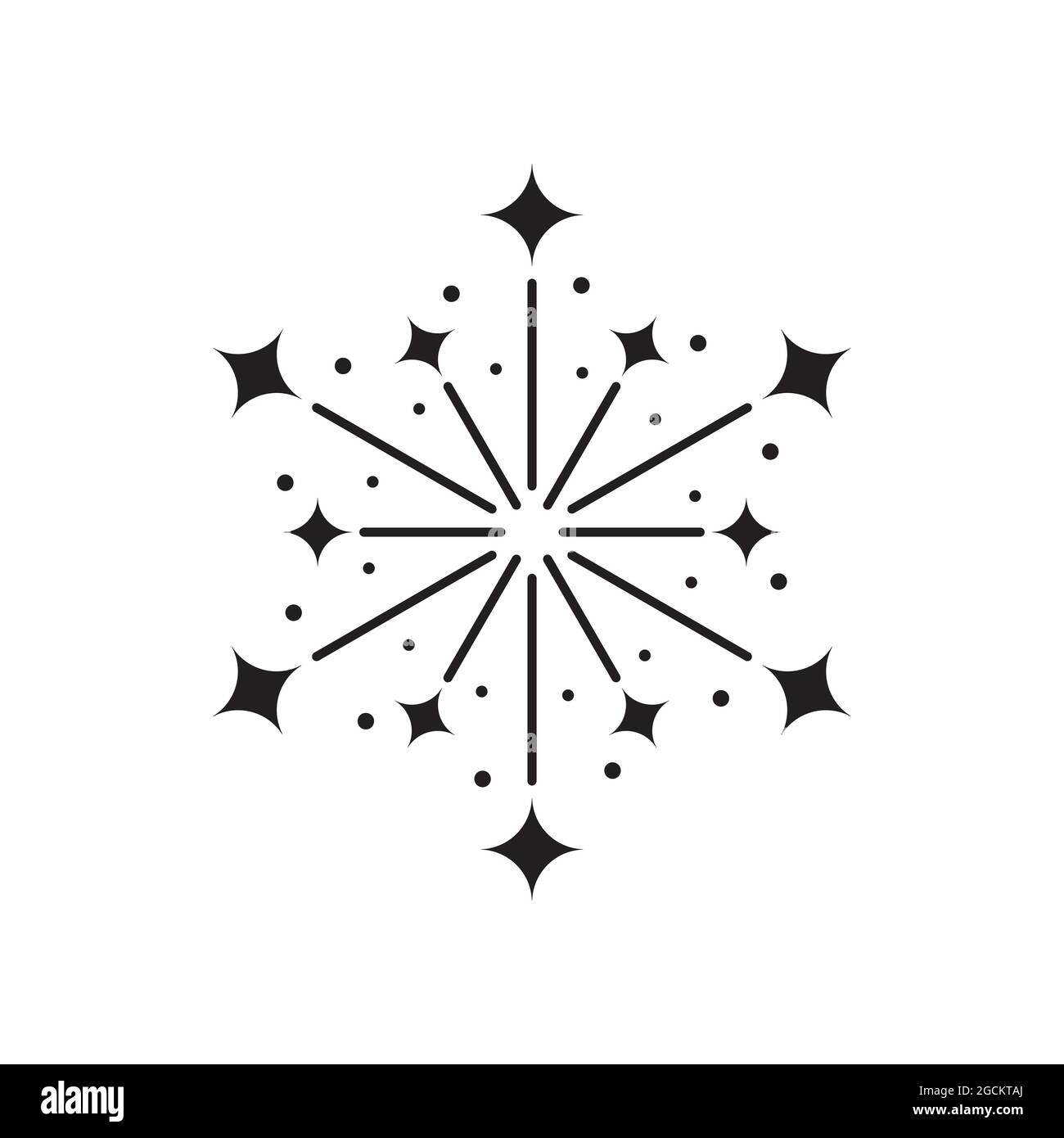 Feuerwerk Vektor icon Abbildung Design Template Stock Vektor