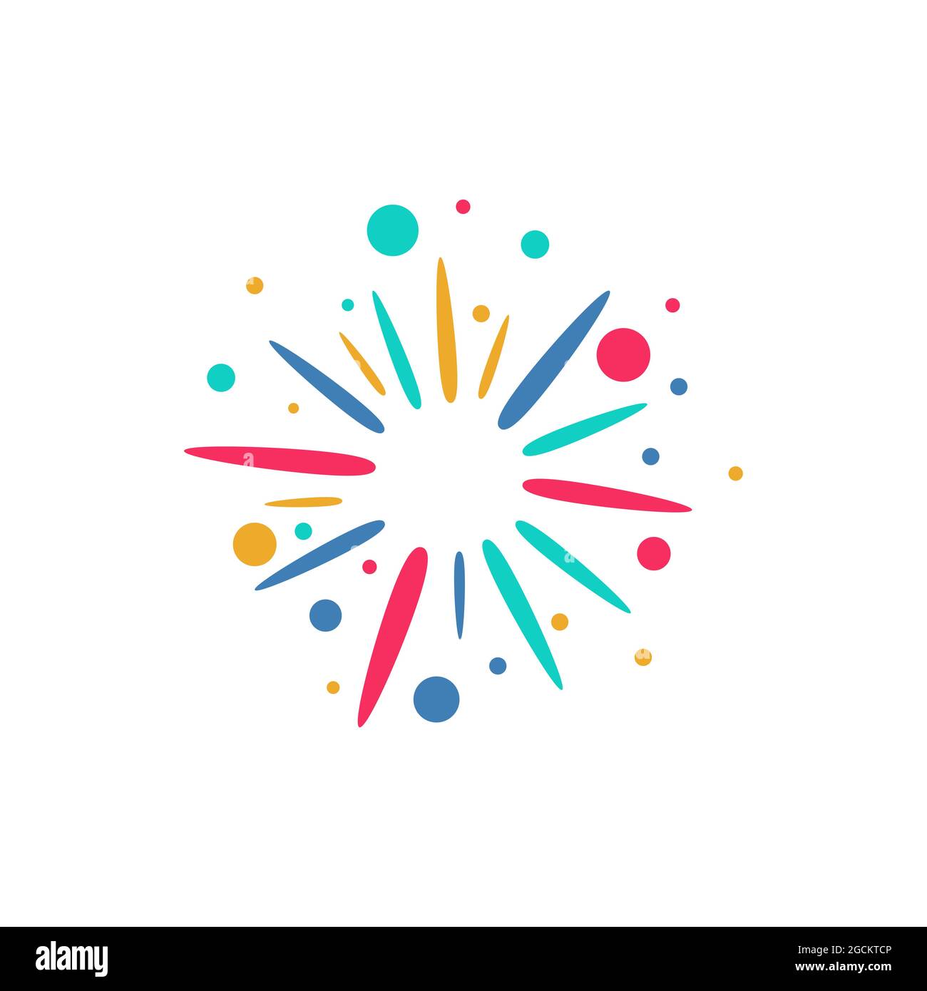 Feuerwerk Vektor icon Abbildung Design Template Stock Vektor