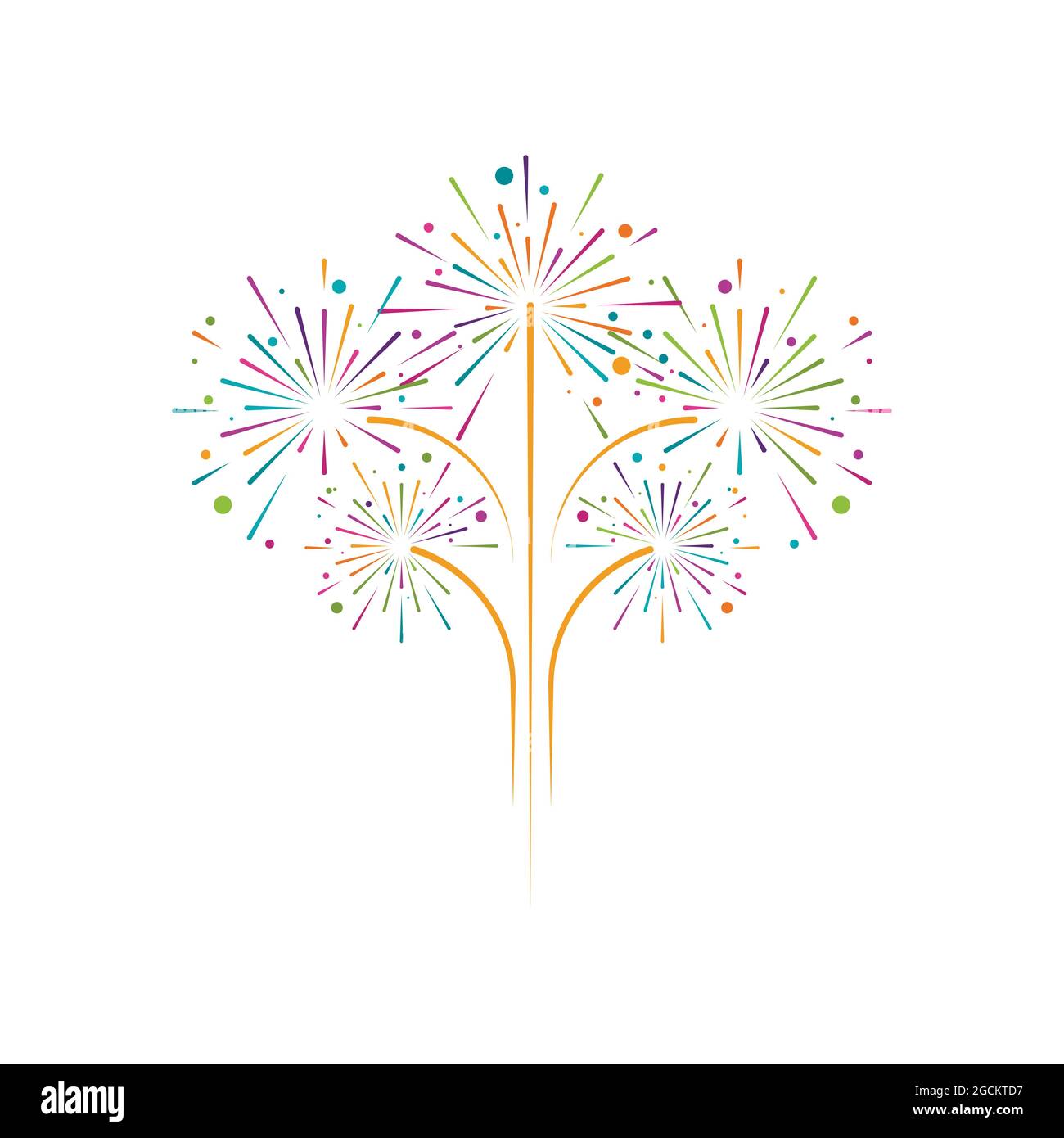 Feuerwerk Vektor icon Abbildung Design Template Stock Vektor