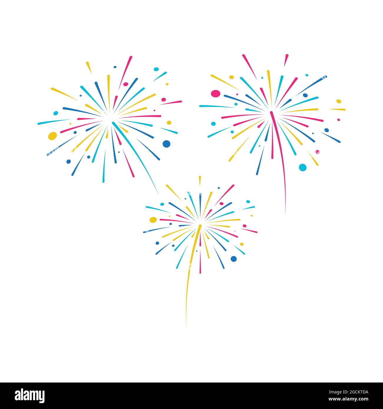 Feuerwerk Vektor icon Abbildung Design Template Stock Vektor