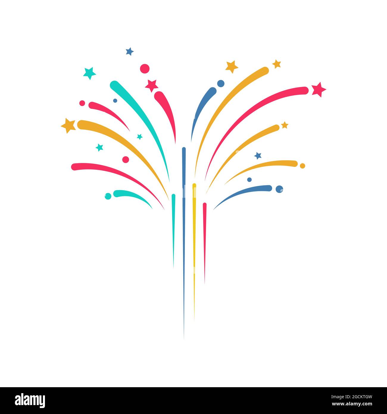 Feuerwerk Vektor icon Abbildung Design Template Stock Vektor