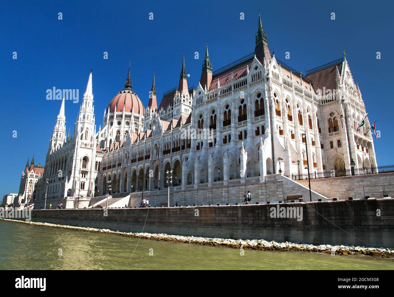 Ansicht des Parlamentsgebäudes in Budapest, Ungarn Stockfoto