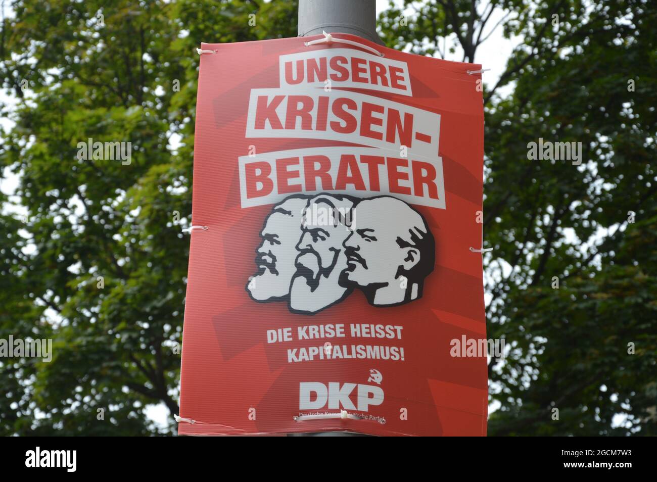 Wahlplakate in Schöneberg, Berlin, Deutschland - 9. August 2021. Stockfoto