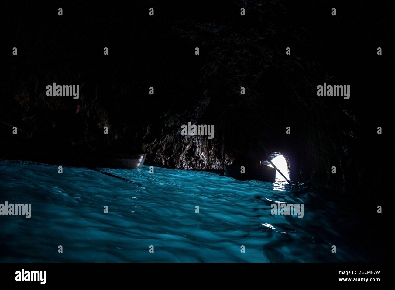 Blaue Grotte auf Capri in Italien. Stockfoto