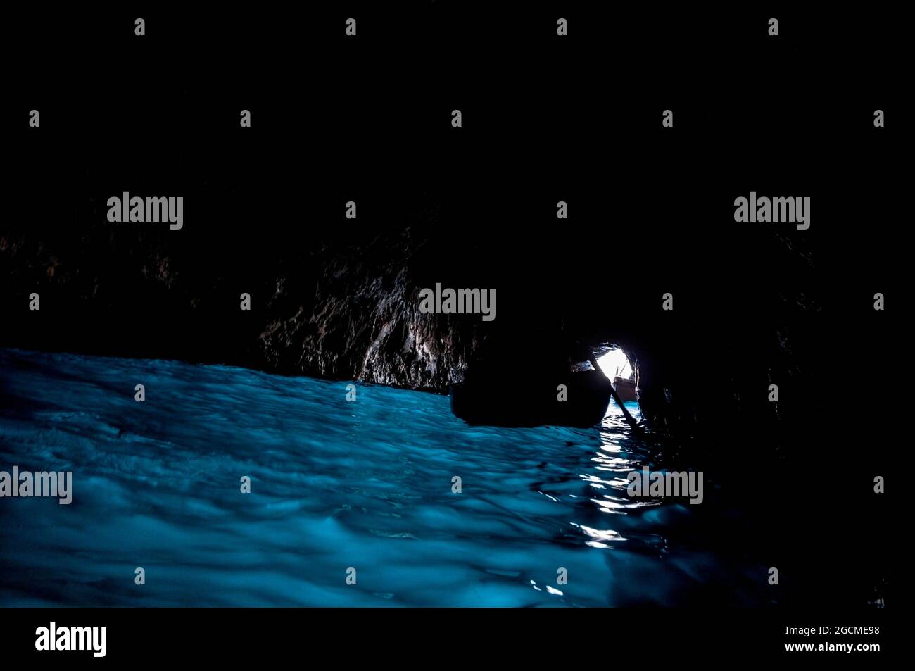 Blaue Grotte auf Capri in Italien. Stockfoto