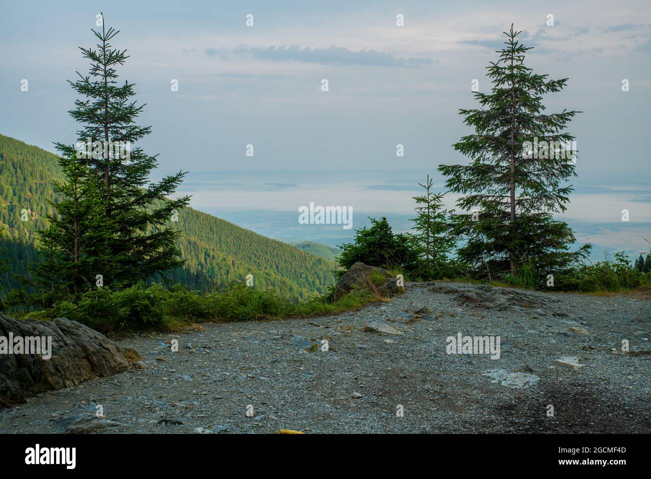 Halten Sie Ausschau nach der Transfogar-Route in Rumänien. Stockfoto