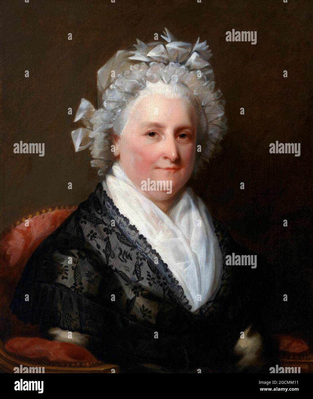 Martha Washingon, Porträt von Gilbert Stuart, Öl auf Leinwand, c. 1800-1825 Stockfoto
