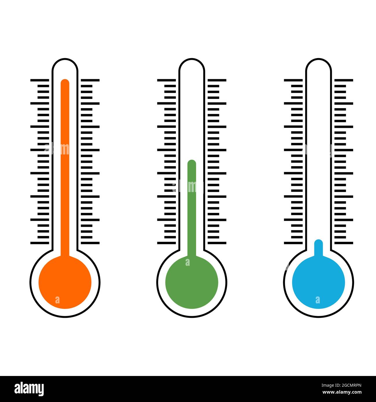 Auto Motor Temperaturanzeige. Warme und kalte Symbole. Vector Illustration  Stock-Vektorgrafik - Alamy