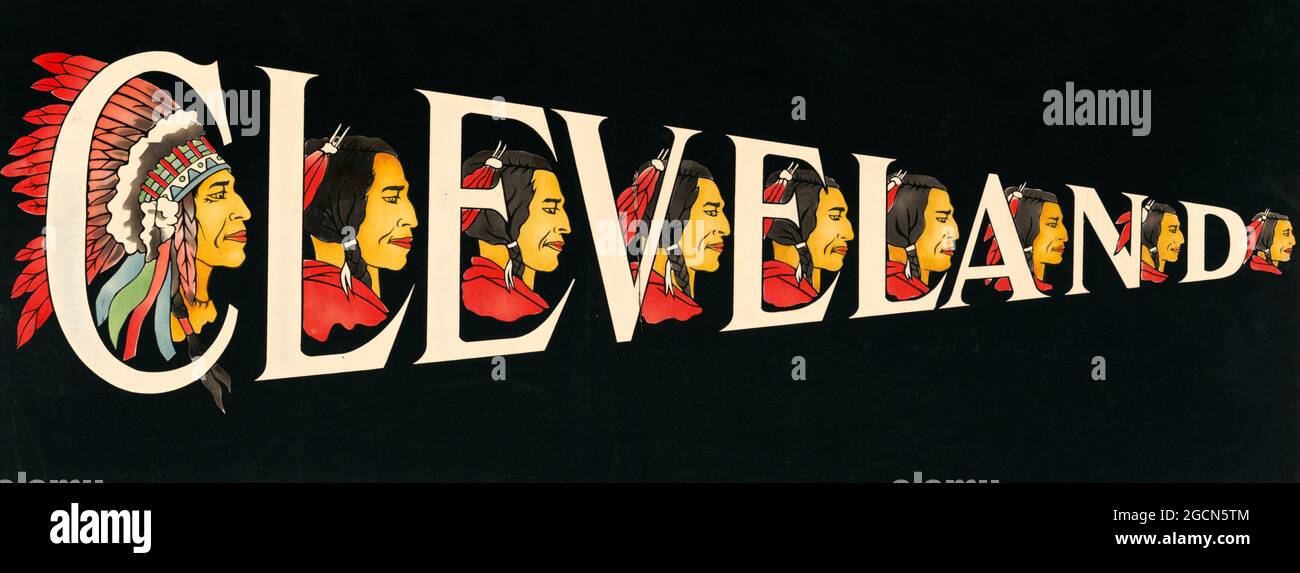 Cleveland Indians Baseballteam-Poster, um 1916 Stockfoto
