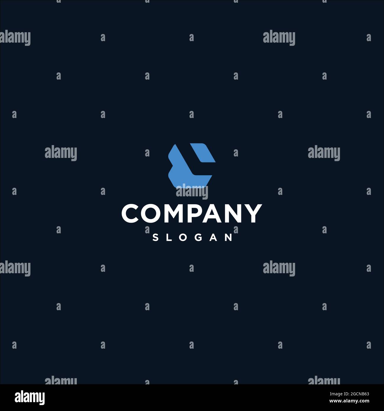 LOGO KOMBINATION BUCHSTABEN L UND E Stockfoto