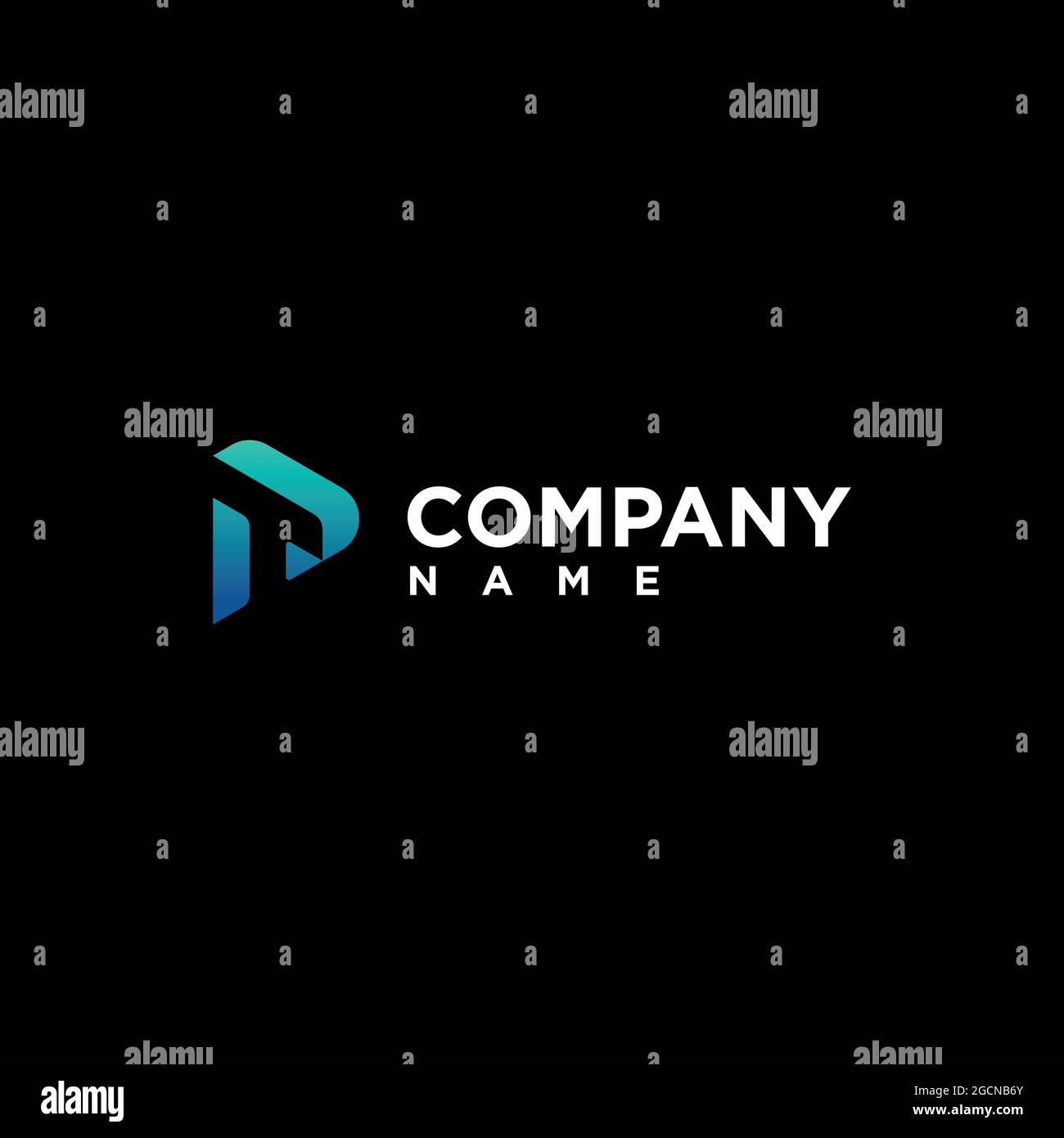 LOGO KOMBINATION BUCHSTABEN T UND P Stockfoto