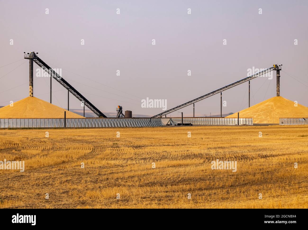 Tragbare Getreidelagerkreise, im Nordosten von Washington, USA Stockfoto