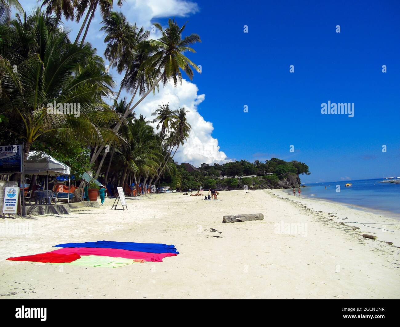 Paradies auf Erden am Strand von Alona auf der Insel Bohol auf den Philippinen 18.11.2014 Stockfoto