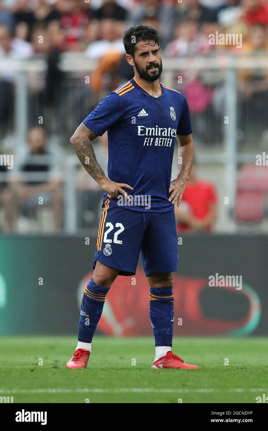 Klagenfurt, Österreich, 8. August 2021. Iisco von Real Madrid während des Vorsaison-Freundschaftsspiel im Worthersee Stadion, Klagenfurt. Bildnachweis sollte lauten: Jonathan Moscrop / Sportimage Stockfoto