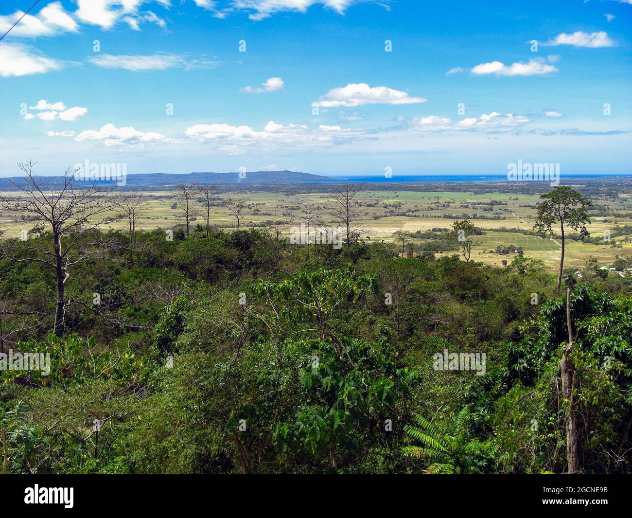 Panoramablick über Mansalay im Süden von Mindoro auf den Philippinen 23.2.2017 Stockfoto
