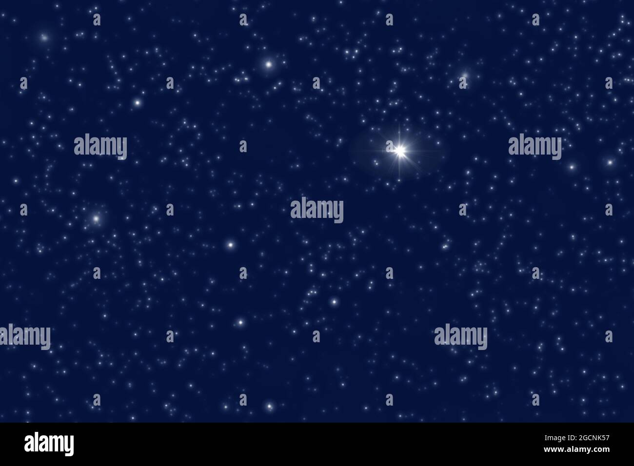 Dunkelblauer abstrakter Hintergrund des Nachthimmels mit Sternen Stockfoto
