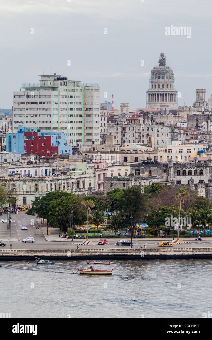 Skyline von Havanna mit National Capitol, Kuba Stockfoto