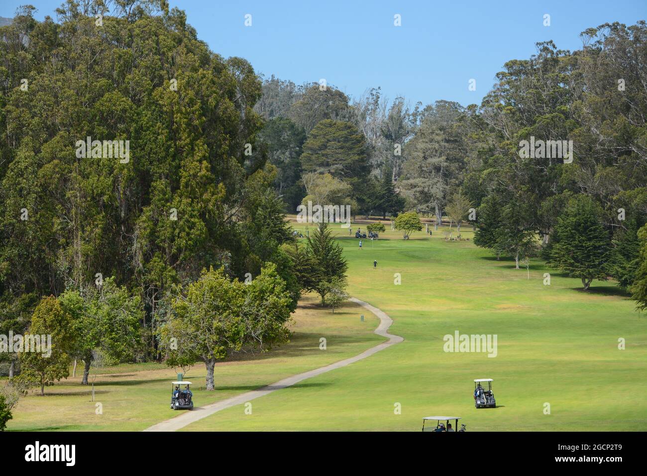 Öffentlicher Golfplatz im Morro Bay State Park, Morrow Bay, San Luis Obispo County, Kalifornien Stockfoto