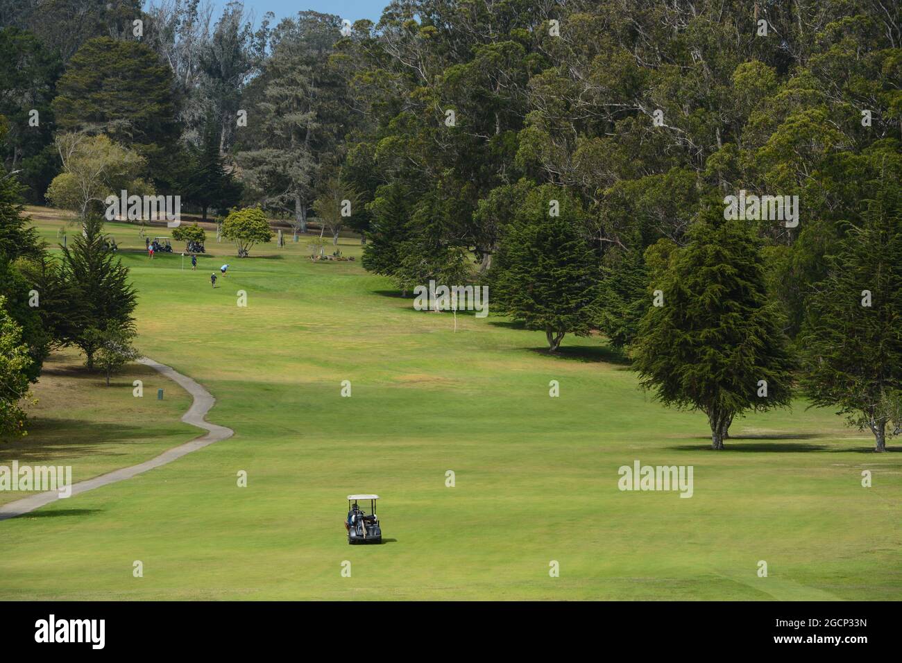 Öffentlicher Golfplatz im Morro Bay State Park, Morrow Bay, San Luis Obispo County, Kalifornien Stockfoto