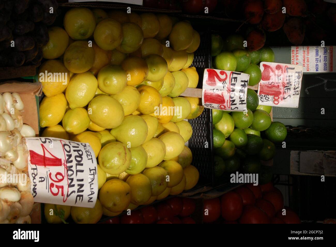 Pikes Market Obststand Stockfoto
