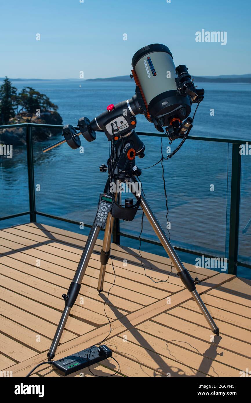 Bereit für den Himmel! In Trincomali auf North Pender Island, British Columbia, Kanada Stockfoto
